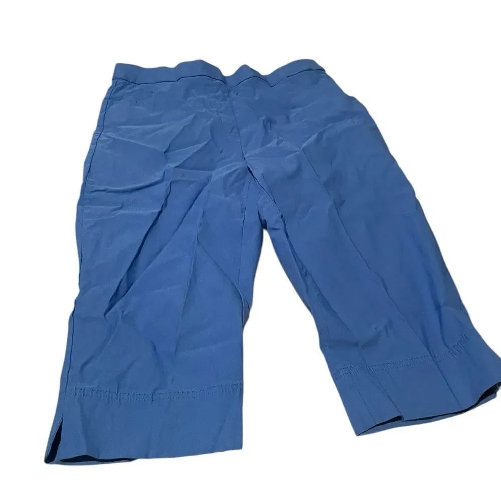 Alfred Dunner Royal Blue Cropped Wide-Leg Pants